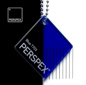 Acrylic Perspex Blue (7703) transparent 3 mm 3050 x 2030 mm