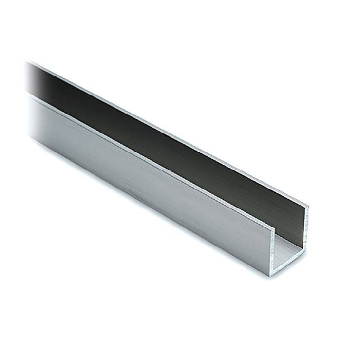 U-profile - Brushed stainless steel